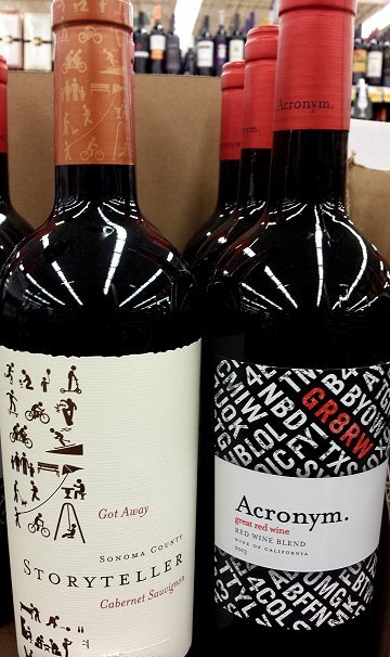 Spotted today: some word-related wines. Think the vendor knows about NaNoWriMo?